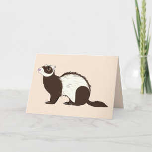 Thanks for Taking Care of Me Ferret Letterpress Thank You Card