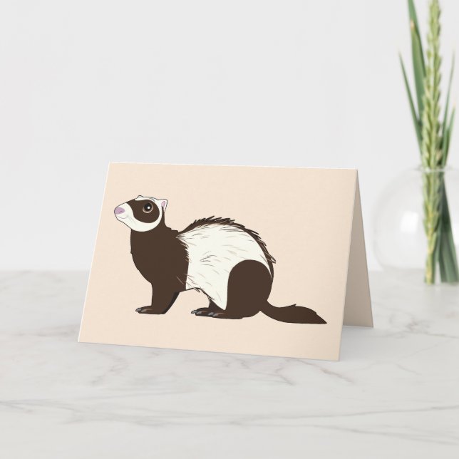 Thanks for Taking Care of Me Ferret Thank You Card (Front)