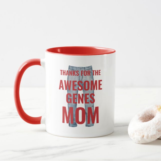 Thanks for the Awesome Genes Mom Mother's Day Mug (With Donut)