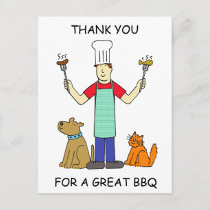 Thanks for the BBQ, Cartoon. Postcard