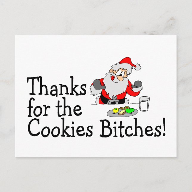 Thanks For The Cookies Holiday Postcard (Front)