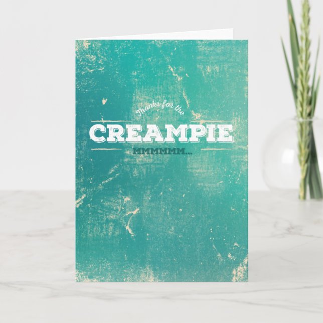 Thanks for the cream pie! thank you card (Front)