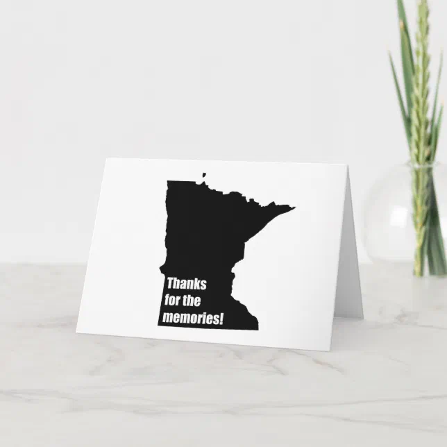 Thanks for the Memories Minnesota Thank You Card Zazzle