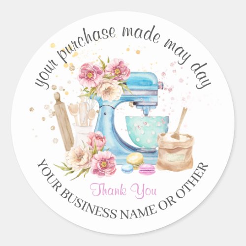 Thanks for the purchase small bakery business  c classic round sticker