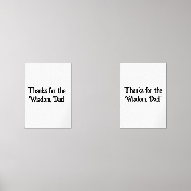 Thanks for the Wisdom, Dad – Framed Wall Art Print Sets (Front)