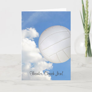 Thanks for volleyball coach letterpress thank you card