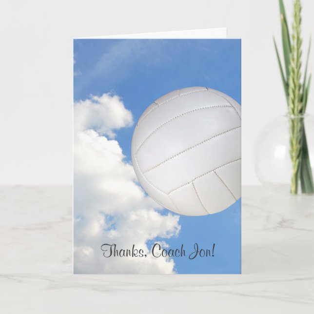 Thanks for volleyball coach thank you card (Front)