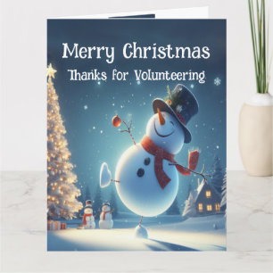 Thanks for Volunteering Christmas Card