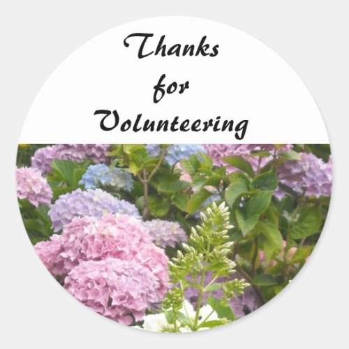 Thanks for Volunteering Classic Round Sticker
