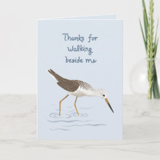 Thanks for Wading Beside Me Sandpiper Father’s Day Card