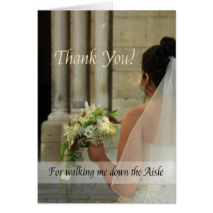 Thanks for Walking me down Aisle Cards