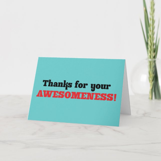 Thanks for your awesomeness! thank you card (Front)