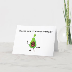 Thanks for Your Haas-pitality Letterpress Thank You Card