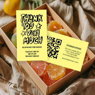 Thanks for Your Order DISCOUNT CODE QR Code Business Card