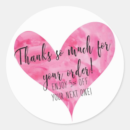 Thanks for Your Order Stickers - Round | Zazzle.com