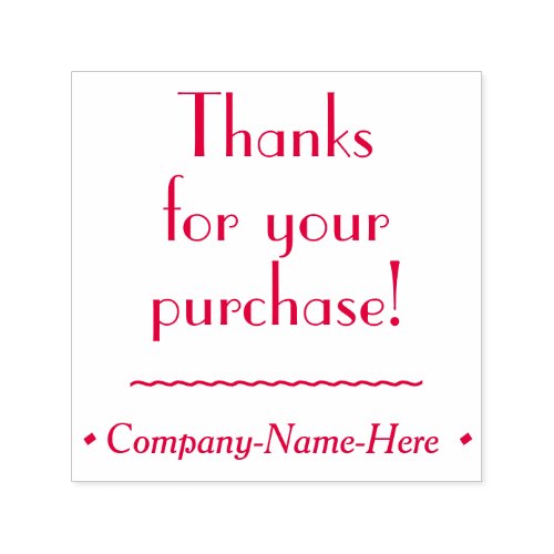 Thanks for your purchase and Business Name Self_inking Stamp