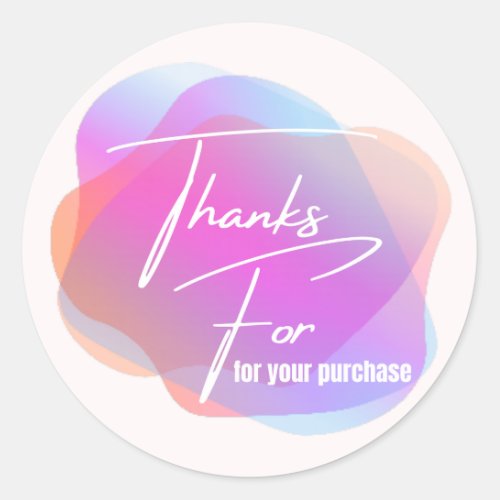 Thanks For Your Purchase Classic Round Sticker