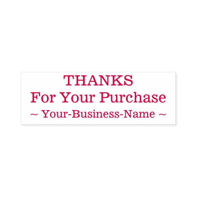"THANKS For Your Purchase" Small Business Stamp (Design)