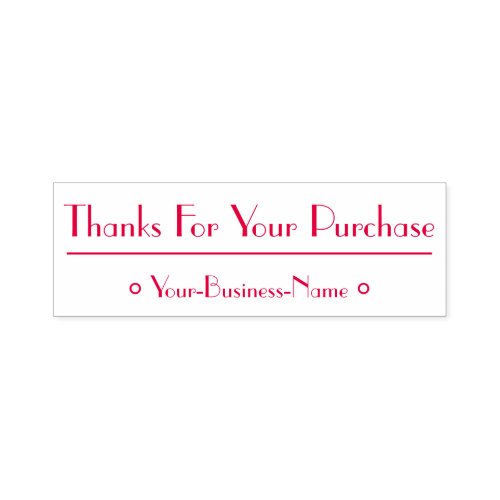 Thanks For Your Purchase with Business Name Self_inking Stamp