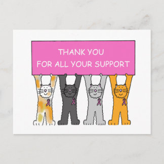 Thanks for Your Support Breast Cancer Postcard