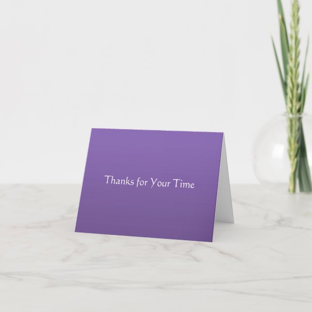 Thanks for Your Time Letterpress Thank You Card (Front)
