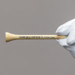 Thanks fore everything golf pun navy thank you  tees<br><div class="desc">A fun way to say thank you, this personalized golf tee favor features the golf pun "thanks FORE everything" along with your name or business in script. With navy blue text, this simple golf tee design is perfect for businesses, couples, party favors and more. Works well as a groomsman gift...</div>