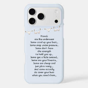 Thanks Friend are like Underwear Fun Quote iPhone 17 Pro Max Case