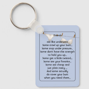 Thanks Friend are like Underwear Fun Quote Keychain