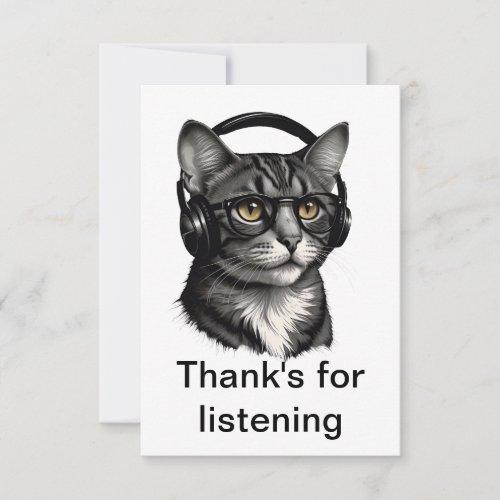 Thanks Friend For Listening Thank You Card
