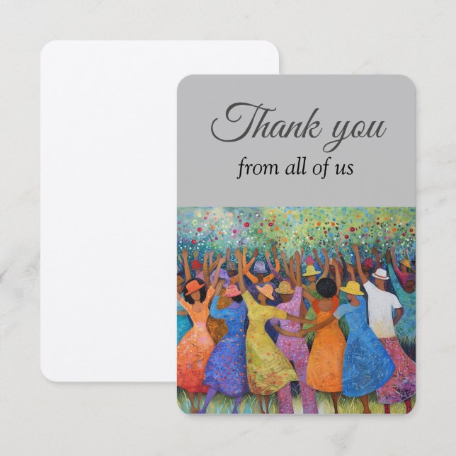 Thanks From All of Us Group Women Thank You Card | Zazzle display picture 3