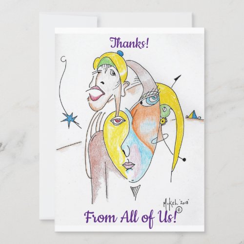 Thanks From All of Us Thank you card