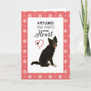 Thanks from Dog Walker Christmas Letterpress Thank You Card