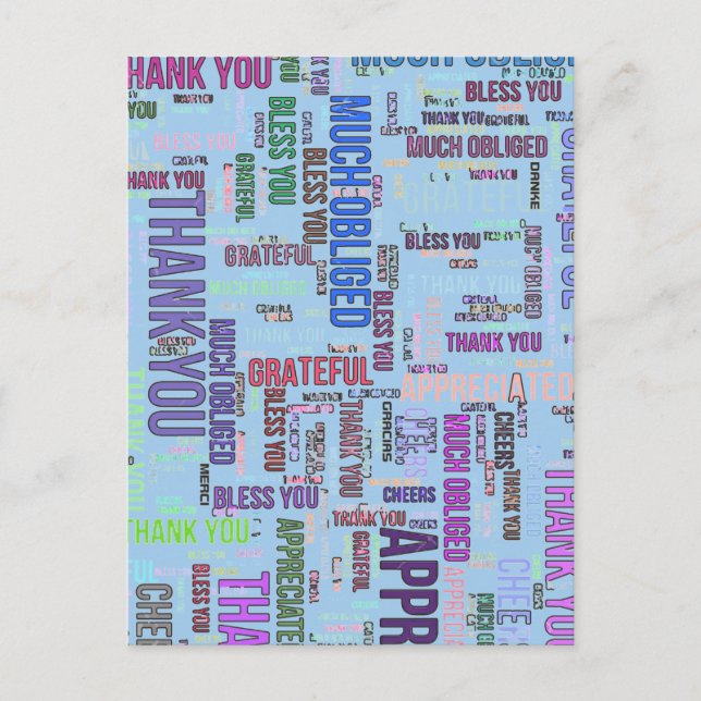 THANKS, from outta space, change text Holiday Post Postcard (Front)
