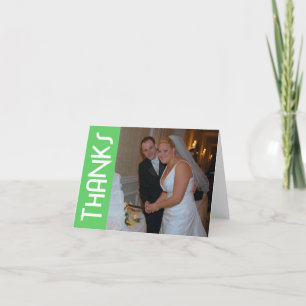 Thanks Funky Thank You Notecard (Lime Green)