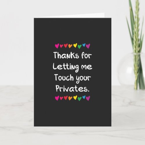 Thanks _ Funny LGBTQ Valentines Day Card Rainbow 