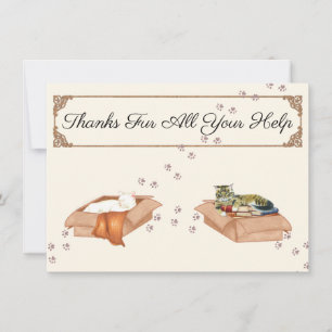Thanks Fur All Your Help! Cats in Boxes, Gratitude Thank You Card