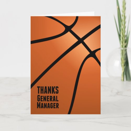 Thanks General Manager for Your Leadership Thank You Card