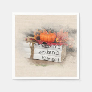 Thanks giving Autumn Book Stack Napkins
