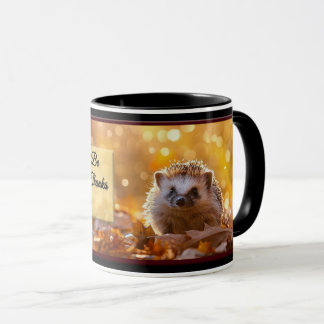 Thanks & Giving Autumn Hedgehog Mug