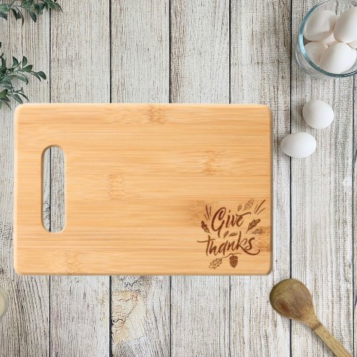 Thanks Giving Bamboo Wooden Cutting Board
