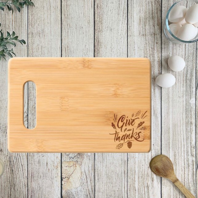 Thanks Giving Bamboo Wooden Cutting Board (Creator Uploaded)