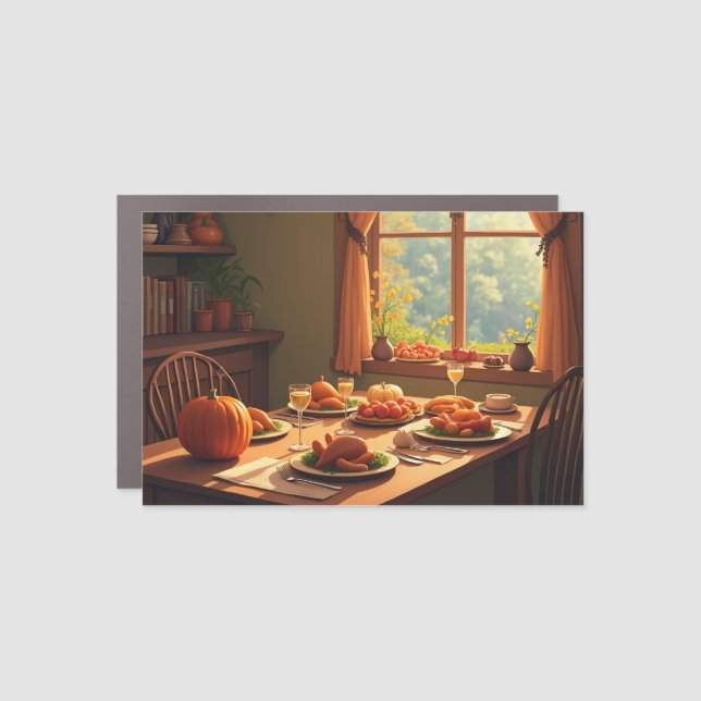 thanks giving day card car magnet (Front)