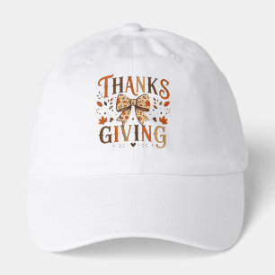 THANKS GIVING Fall Bow Hat