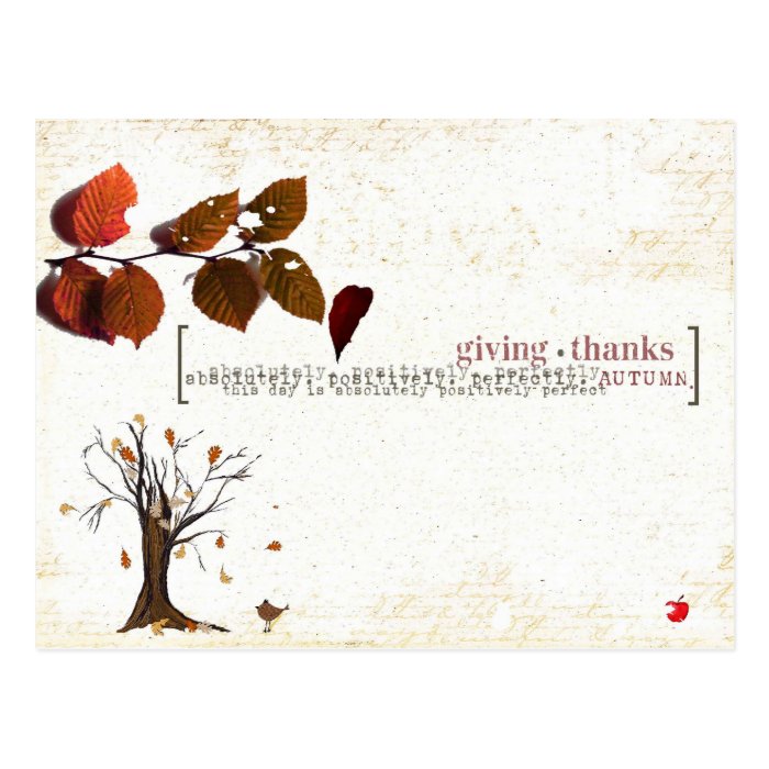 thanks giving post card