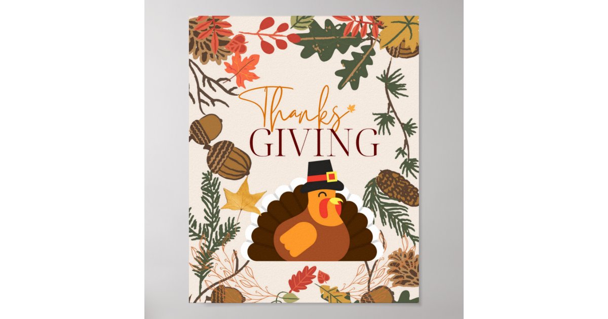 Thanks Giving Poster | Zazzle