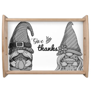 thanks gnomes serving tray