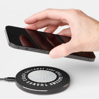 Thanks Golf Coach with His Name and Year Wireless Charger