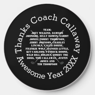 Thanks Golf Coach with Team Names Wireless Cha