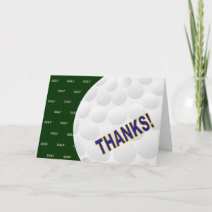 Thanks! - Golf Letterpress Thank You Card