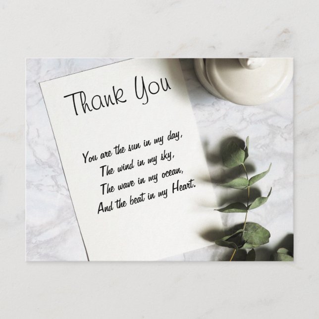 Thanks Greeting  Postcard (Front)